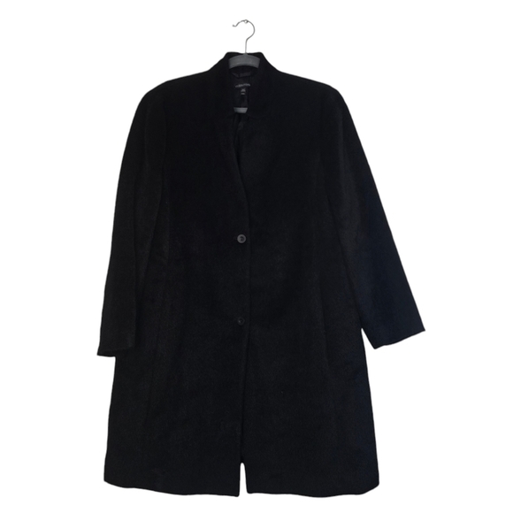 Eileen Fisher Sheared Texture Black Coat suri alpaca and wool blend pockets - Picture 1 of 12